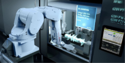 synchronized movement of robot and CNC machine